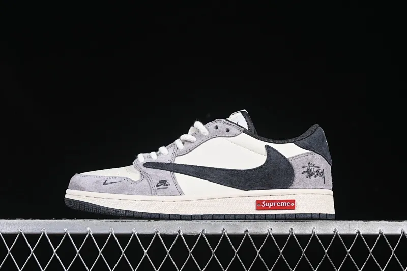 All categories Air Jordan Jordan series basketball shoes Air Jordan 1 Low High-end customized low-top sneakers Travis Scott x Fragment Design x Air Jordan 1 Low OG SP AJ1 Joe 1 Sup Stussi co-branded double spelled beige and red label low-top cultural casual sneakers SJ2068-140